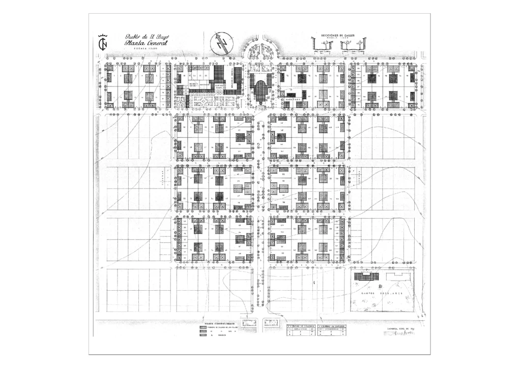 04 Plano-C_ Pueblo de El Bayo Iglesia y Casa rectoral secciones de calles