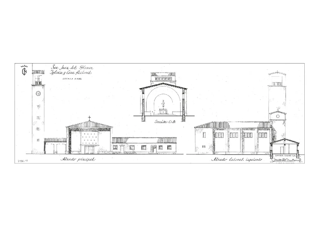 13 Plano-B Pueblo de San Juan de Flumen Iglesia y Casa rectoral