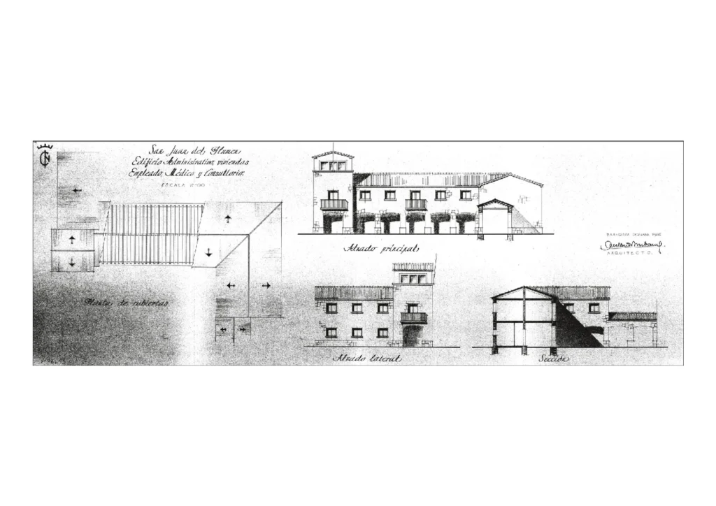 13 Plano-D Pueblo de San Juan de Flumen Edificios administrativos vivienda médico y consultoría