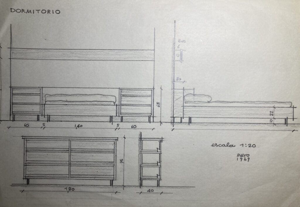 Detalle del dormitorio - diseño José Borobio