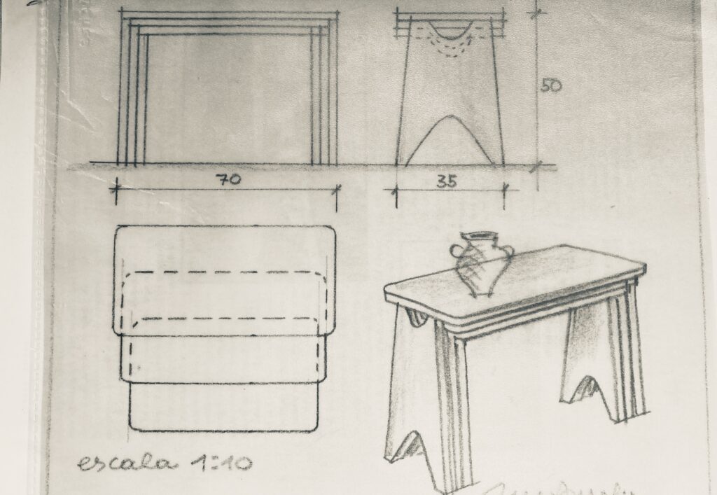 Detalle diseño mesa - José Borobio