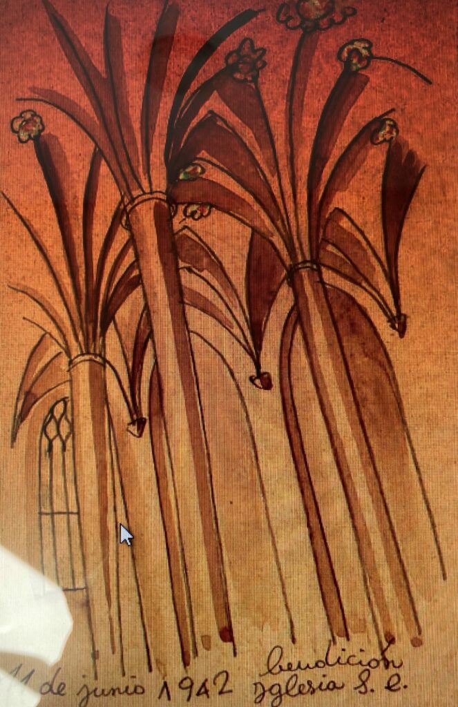 Dibujo Iglesia de Sagrado Corazon Zaragoza Jose Borobio
