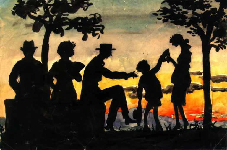 Familia al atardecer - Jose Borobio
