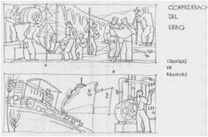 Otro boceto Bajorrelieve Confederación Hidrográfica del Ebro